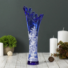 ваза "Коралл" h 280 мм. из синего стекла (ручная роспись) рис. № 5 (Бел.) - фото 301171732