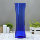 ваза С-53 h 400 мм. из синего стекла (без декора) - фото 317900349