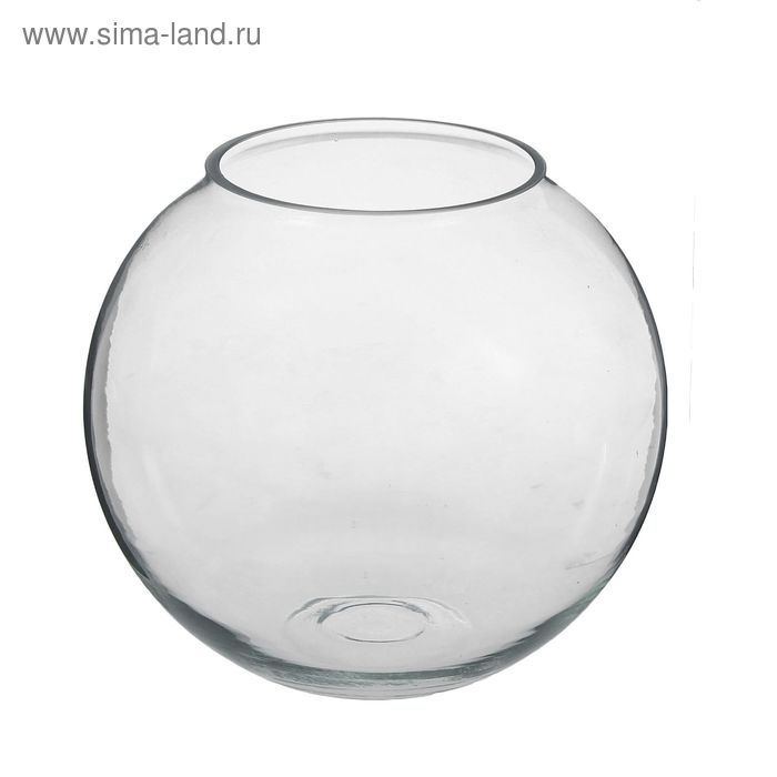 Ваза «Шар», 18×16 см, без декора, стекло, прозрачная - Фото 1