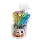 Ручка шариковая Calligrata, автоматическая, синий стержень, узел 0.7 мм, с рифлёным держателем, МИКС - Фото 4