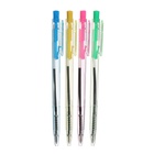 Ручка шариковая Calligrata, автоматическая, синий стержень, узел 0.7 мм, с рифлёным держателем, МИКС - Фото 4