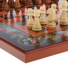Настольная игра 3 в 1 "Цветы": шахматы, шашки, нарды (доска дерево 50х50 см) - Фото 12