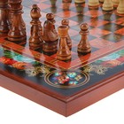 Настольные игры 3 в 1 "Цветы": шахматы, шашки, нарды, деревянные, большие 50 х 50 см - Фото 13