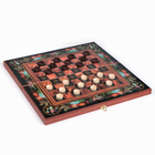 Настольные игры 3 в 1 "Цветы": шахматы, шашки, нарды, деревянные, большие 50 х 50 см - Фото 3