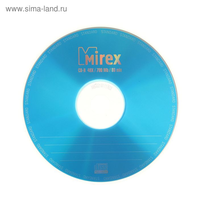 Диск CD-R Mirex Standard, 48x, 700 Мб, конверт, 1 шт