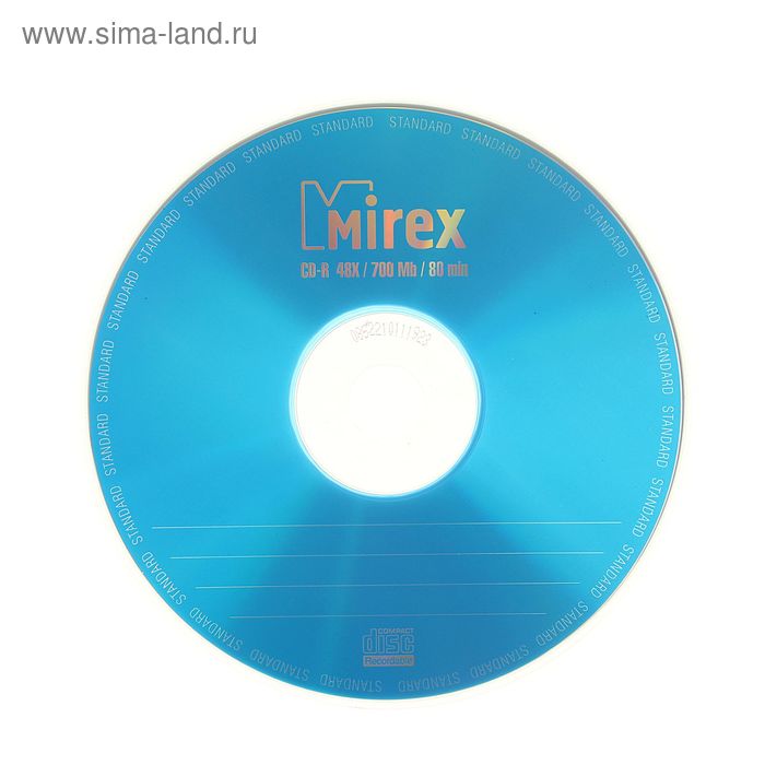 Диск CD-R Mirex Standard, 48x, 700 Мб, конверт, 1 шт. - Фото 1
