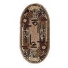 Ковер Мокко овальный, размер 80х150 см, ПП 100%, джут - Фото 1