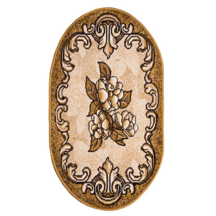 Ковер Мокко овальный 60×110 см, ПП 100%, джут - Фото 1