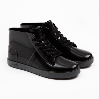 Полуботинки женские с утеплением на шнуровке, цвет чёрный, размер 40