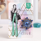 Брошь «Орден», цвет синий в серебре - Фото 1