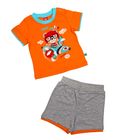Комплект ясельный (футболка+шорты), рост 62 см (40), цвет оранжевый (арт. CSB 9561 (118)) - Фото 1