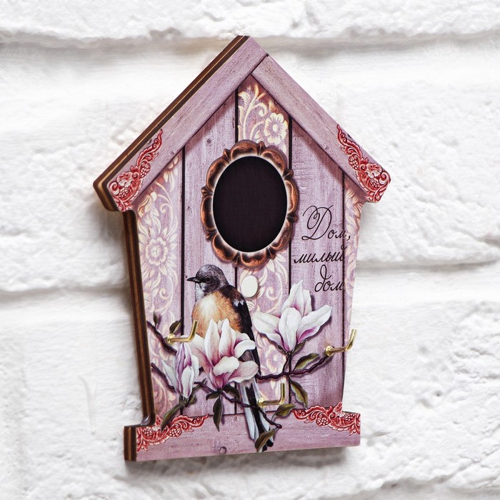 Ключница настенная дом «Скворечник», 12,3 х 13,8 см. - Фото 1