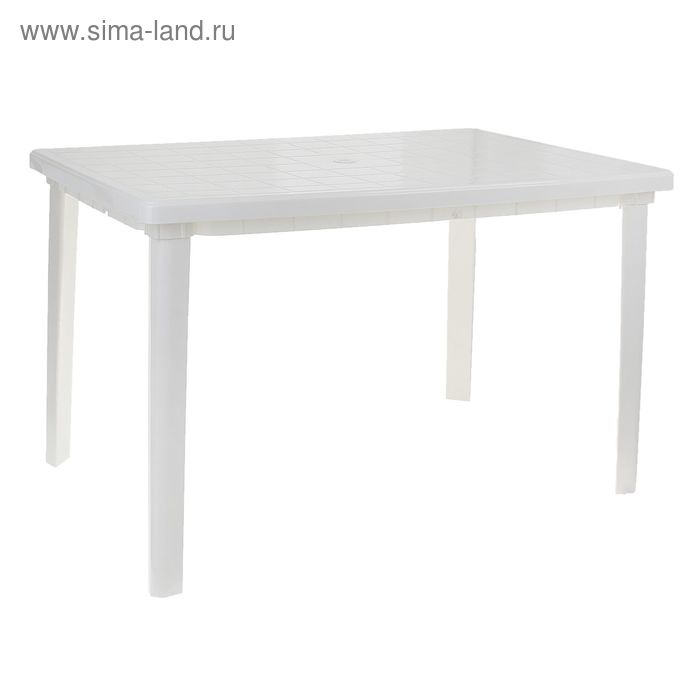 Стол прямоугольный, размер 120 х 85 х 75 см, цвет белый - Фото 1