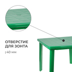 Стол квадратный, 80х80х74 см, цвет зелёный - Фото 4
