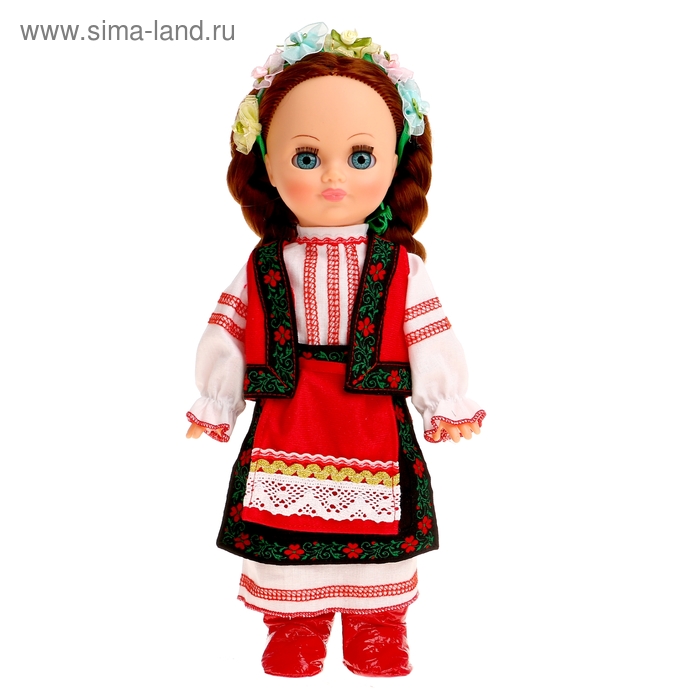 Кукла "Элла в украинском костюме" со звуковым устройством, 35 см - Фото 1