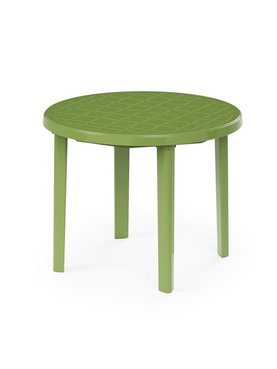 Стол круглый, 90×90×75 см, пластиковый, зелёный