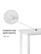 Стол квадратный, 80×80×74 см, пластиковый, белый - Фото 4