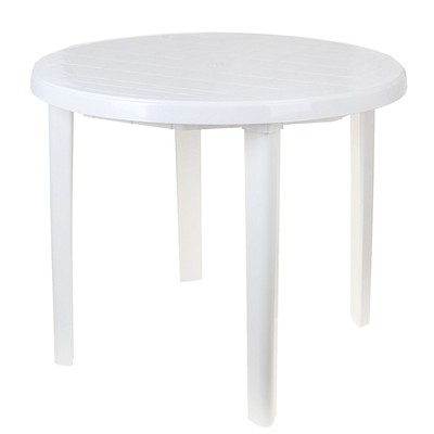 Стол круглый, 90×90×75 см, белый