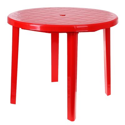Стол круглый, размер 90 х 90 х 75 см, цвет красный