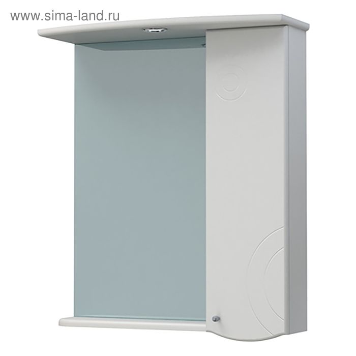 Шкаф-зеркало "Соло 60С", правый, белый - Фото 1