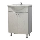 Тумба "Бергамо 60" с раковиной "Элегия 60", белая - Фото 1