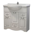 Тумба "Прованс 85" с раковиной "Дрея 85", белый ясень - Фото 1