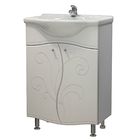 Тумба "Оливия 60" с раковиной "Элегия 60", белая - Фото 1