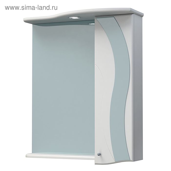 Шкаф-зеркало "Ливиньо 60С", белый - Фото 1