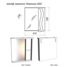 Шкаф-зеркало "Ливиньо 60С", белый - Фото 2