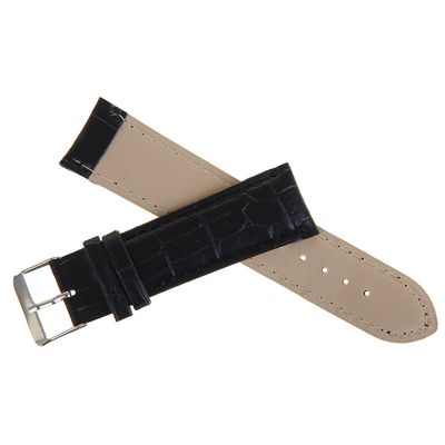 Ремешок для часов «Соломон», 22 мм, экокожа, длина 19 см, чёрный с тиснением