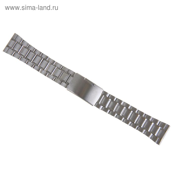 Ремешок для часов «Соломон», 22 мм, металл, длина 19 см, серебристый - Фото 1
