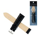 Ремешок для часов «Соломон», 22 мм, экокожа, длина 20 см, чёрный с тиснением - Фото 1