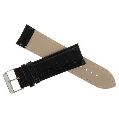 Ремешок для часов «Соломон», 24 мм, экокожа, длина 20 см, чёрный с тиснением