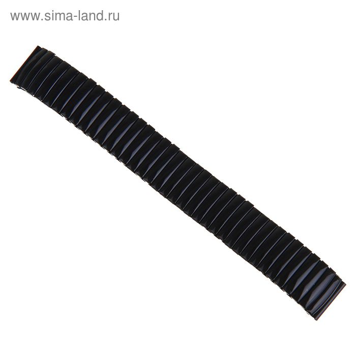 Ремешок для часов "Соломон", 18 мм, металл, l-15.5 см, черный хром - Фото 1
