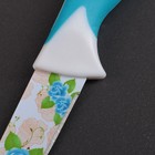 Нож кухонный с антиналипающим покрытием Доляна «Райский сад», лезвие 8,5 см, цвет голубой - Фото 3