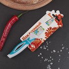 Нож кухонный с антиналипающим покрытием Доляна «Райский сад», лезвие 8,5 см, цвет голубой - Фото 5