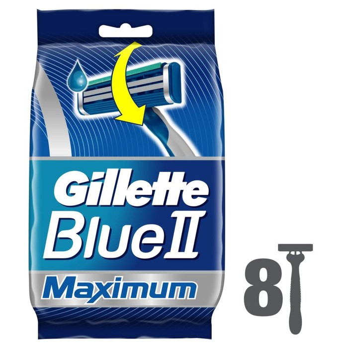 Станок бритвенный одноразовый Gillette BlueII Max , 8 шт - Фото 1