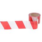 Лента сигнальная «Оградительная», 100 м, ширина 7.5 см, толщина 35 мкм, красная, белая - Фото 2