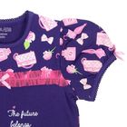 Комплект для девочки (футболка, юбка), рост 92 см (52), цвет синий/розовый - Фото 2