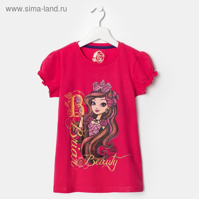 Футболка для девочки "Ever After High", рост 128 см (68), цвет фуксия (арт. ZG 02241-F2_Д) - Фото 1