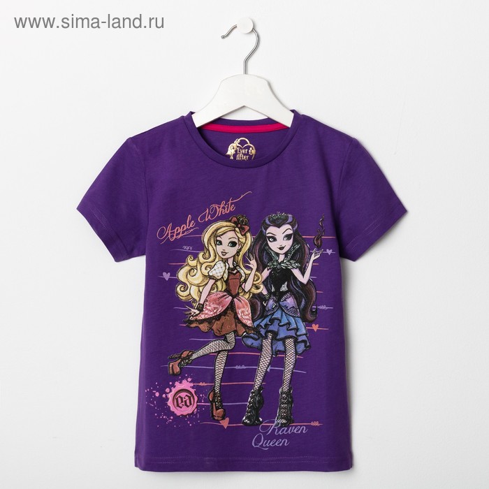 Футболка для девочки "Ever After High", рост 134 см (72), цвет фиолетовый (арт. ZG 02240-L2_Д) - Фото 1