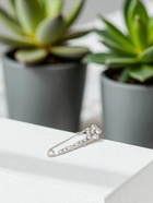 Булавка «Лунная дорожка» с незабудкой, 4 см, белая в серебре - Фото 4