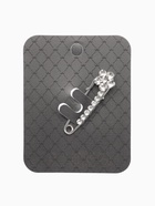 Булавка «Лунная дорожка» с незабудкой, 4 см, белая в серебре - Фото 3