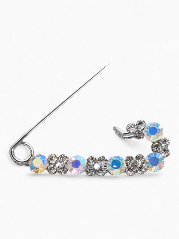 Булавка «Лунная дорожка», 4 см, радужная в серебре - Фото 1