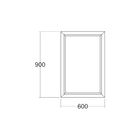 Окно ПВХ с подрамником, глухое, однокамерное, 600 х 900 мм - Фото 4