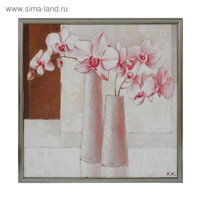 Картина "Розовые орхидеи" 53*53 см - Фото 1