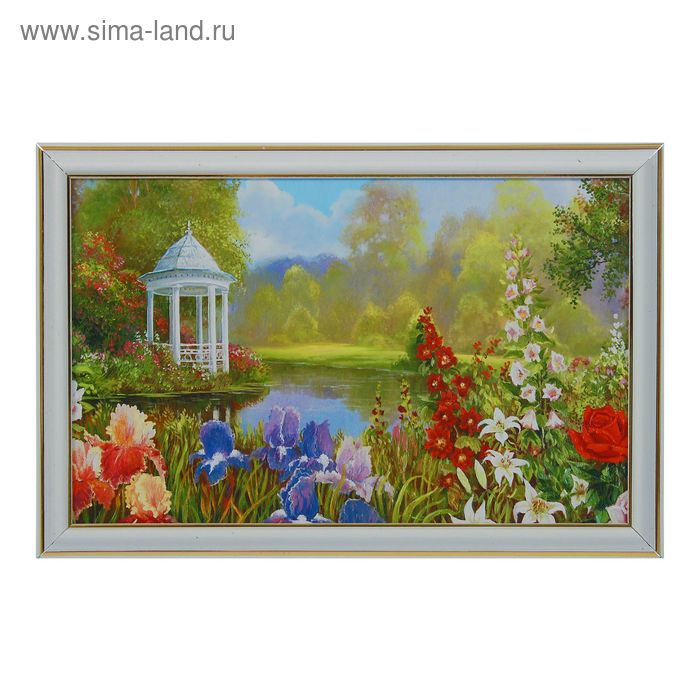 Картина "Ротонда и цветы" 20*30 см - Фото 1