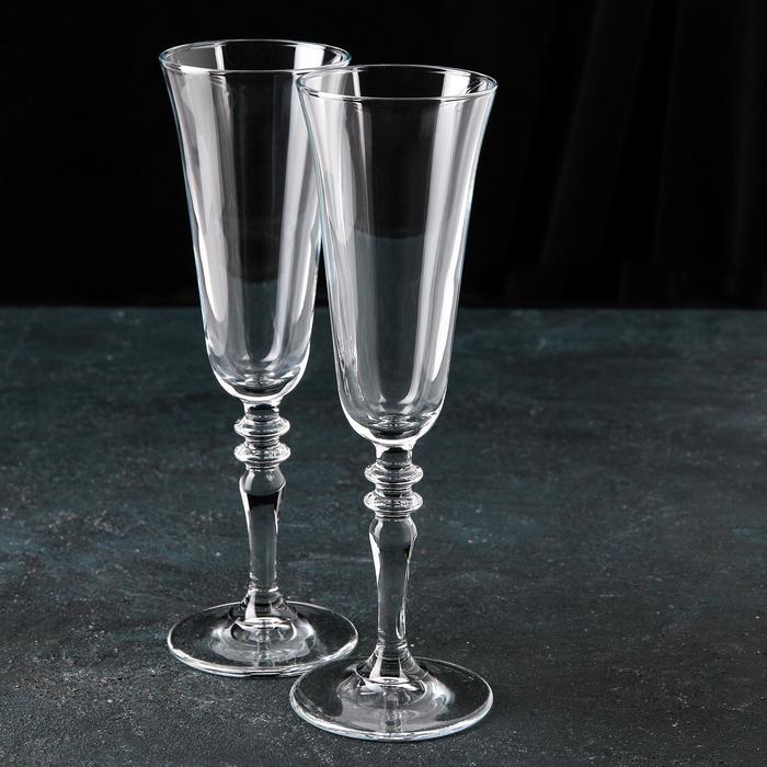 Набор стеклянных бокалов для шампанского Vintage, 190 мл, 2 шт - фото 1918667514