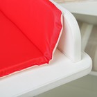 Матрасик для пеленального столика/комода двусторонний со складными бортиками 82х72 см., цвет красный/розовый - Фото 4