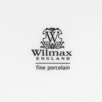 Маслёнка Wilmax, 19×12.5×8.5 см, фарфор, белая